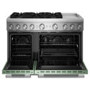 Kitchenaid® 48-Inch 6 Burner Commercial-Style Dual Fuel Range with Griddle KFDD948SDC