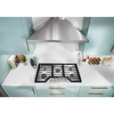 Whirlpool® 36-inch Gas Cooktop with EZ-2-Lift™ Hinged Cast-Iron Grates WCGK5036PS