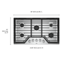 36-inch Gas Cooktop with EZ-2-Lift™ Hinged Cast-Iron Grates WCG55US6HS