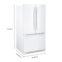 Whirlpool® 36-inch Wide Counter Depth French Door Refrigerator - 20 cu. ft. WRF540CWHW