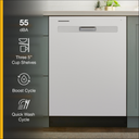 Whirlpool® Quiet Dishwasher with Boost Cycle and Pocket Handle WDP540HAMW