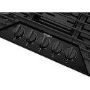 Whirlpool® 36-inch Gas Cooktop with EZ-2-Lift™ Hinged Cast-Iron Grates WCGK5036PB