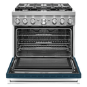 KitchenAid® 36'' Smart Commercial-Style Dual Fuel Range with 6 Burners KFDC506JIB