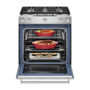 Kitchenaid® 30-Inch 5 Burner Gas Convection Slide-In Range with Baking Drawer KSGB900ESS