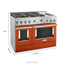 KitchenAid® 48'' Smart Commercial-Style Gas Range with Griddle KFGC558JSC