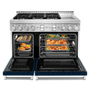 KitchenAid® 48'' Smart Commercial-Style Gas Range with Griddle KFGC558JIB