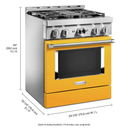 KitchenAid® 30'' Smart Commercial-Style Gas Range with 4 Burners KFGC500JYP