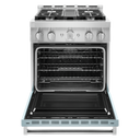 KitchenAid® 30'' Smart Commercial-Style Gas Range with 4 Burners KFGC500JMB