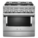 KitchenAid® 36'' Smart Commercial-Style Dual Fuel Range with 6 Burners KFDC506JSS