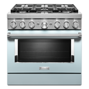 KitchenAid® 36'' Smart Commercial-Style Dual Fuel Range with 6 Burners KFDC506JMB