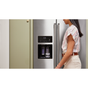 Kitchenaid® 22.6 cu ft. Counter-Depth Side-by-Side Refrigerator with Exterior Ice and Water and PrintShield™ finish KRSC703HPS