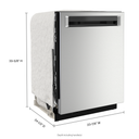 Kitchenaid® 44 dBA Dishwasher in PrintShield™ Finish with FreeFlex™ Third Rack KDPM604KPS