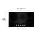 Kitchenaid® 36 Electric Cooktop with 5 Elements and Knob Controls KCES556HBL