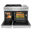 KitchenAid® 48'' Smart Commercial-Style Dual Fuel Range with Griddle KFDC558JSS