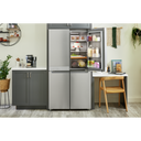 Kitchenaid® 19.4 cu. ft. 36-inch wide Counter-Depth 4-Door Refrigerator with PrintShield™ Finish KRQC506MPS