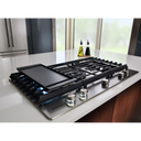 Kitchenaid® 36 5-Burner Gas Cooktop with Griddle KCGS956ESS