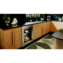 Kitchenaid® 24" Undercounter Refrigerator with Glass Door and Shelves with Metallic Accents KURL524SPS