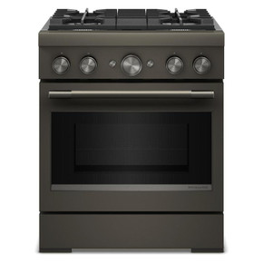 KitchenAid® 30-Inch 4 Burner Commercial-Style Dual Fuel Range with No Preheat Air Fry Mode KFDS930SBE