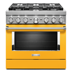 KitchenAid® 36'' Smart Commercial-Style Dual Fuel Range with 6 Burners KFDC506JYP