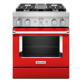 KitchenAid® 30'' Smart Commercial-Style Dual Fuel Range with 4 Burners KFDC500JPA