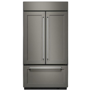Kitchenaid® 24.2 Cu. Ft. 42" Width Built-In Panel Ready French Door Refrigerator with Platinum Interior Design KBFN502EPA
