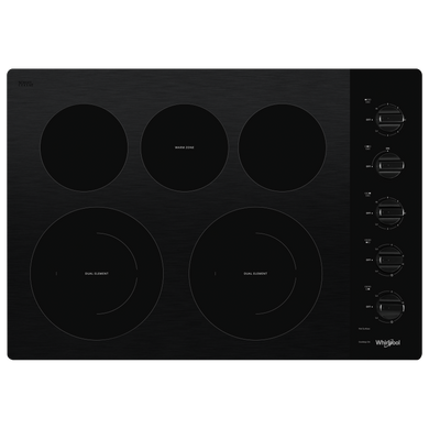 Whirlpool® 30-inch Electric Ceramic Glass Cooktop with Dual Radiant Element WCE55US0HS