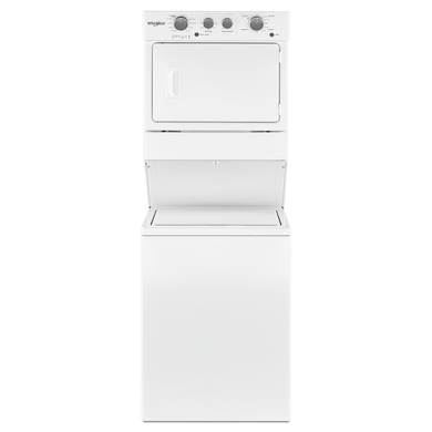 Whirlpool® 4.0 cu.ft I.E.C. Gas Stacked Laundry Center 9 Wash cycles and AutoDry™ WGT4027HW