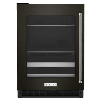 Kitchenaid® 24" Beverage Center with Glass Door and Metal-Front Racks and PrintShield™ Finish KUBL314KBS