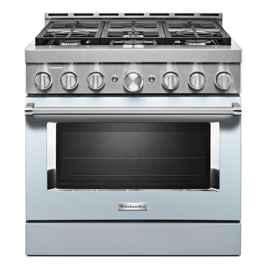 Cuisinière commerciale intelligente au gaz KitchenAid®, 6 brûleurs, 36 po KFGC506JMB