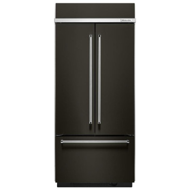 Kitchenaid® 20.8 Cu. Ft. 36" Width Built In Stainless Steel French Door Refrigerator with Platinum Interior Design KBFN506EBS