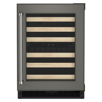 Kitchenaid® 24" Panel-Ready Undercounter Wine Cellar with Wood-Front Racks KUWR214KPA