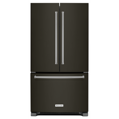 Kitchenaid® 25 Cu. Ft. 36-Width Standard Depth French Door Refrigerator with Interior Dispense and PrintShield™ Finish KRFF305EBS