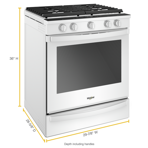 Whirlpool® 5.8 cu. ft. Smart Slide-in Gas Range with Air Fry, when Connected WEG750H0HW