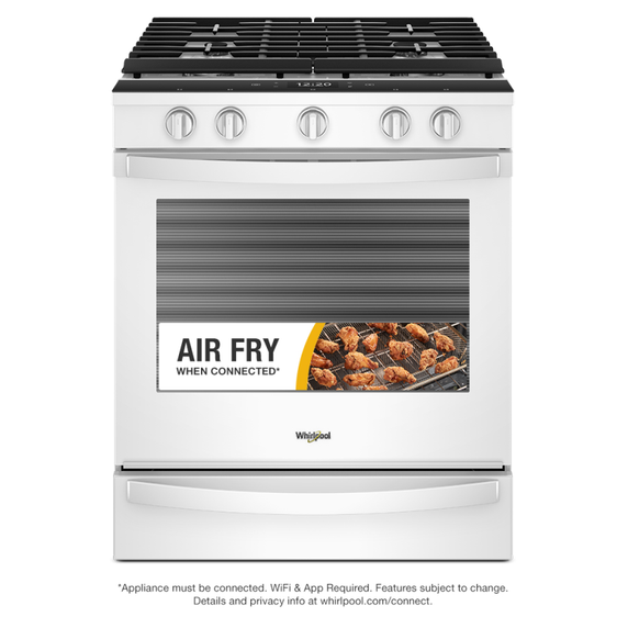 Whirlpool® 5.8 cu. ft. Smart Slide-in Gas Range with Air Fry, when Connected WEG750H0HW