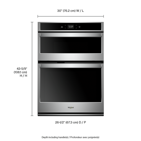 6.4 cu. ft. Smart Combination Convection Wall Oven with Air Fry, when Connected WOC75EC0HS