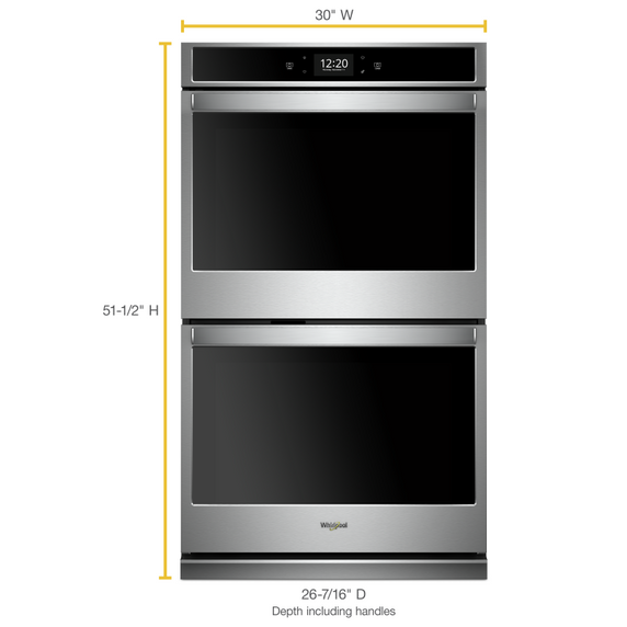 10.0 cu. ft. Smart Double Convection Wall Oven with Air Fry, when Connected WOD77EC0HS