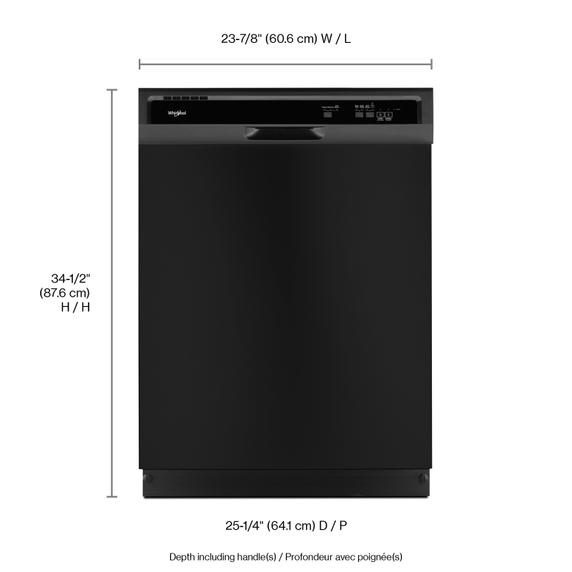 Whirlpool® Heavy-Duty Dishwasher with 1-Hour Wash Cycle WDF331PAHW