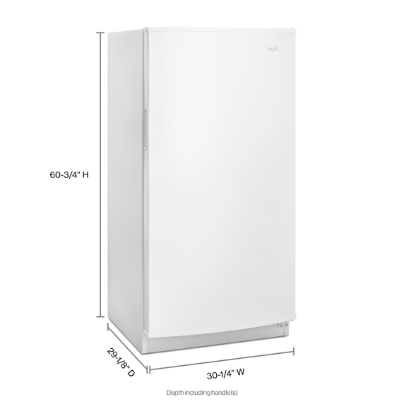 Whirlpool® 16 cu. ft. Upright Freezer with LED Lighting WZF34X16DW