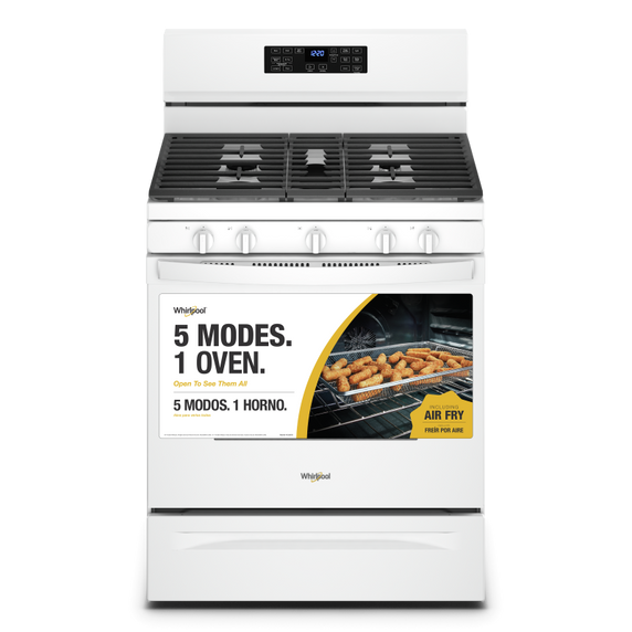 5.0 Cu. Ft. Whirlpool® Gas 5-in-1 Air Fry Oven WFG550S0LW