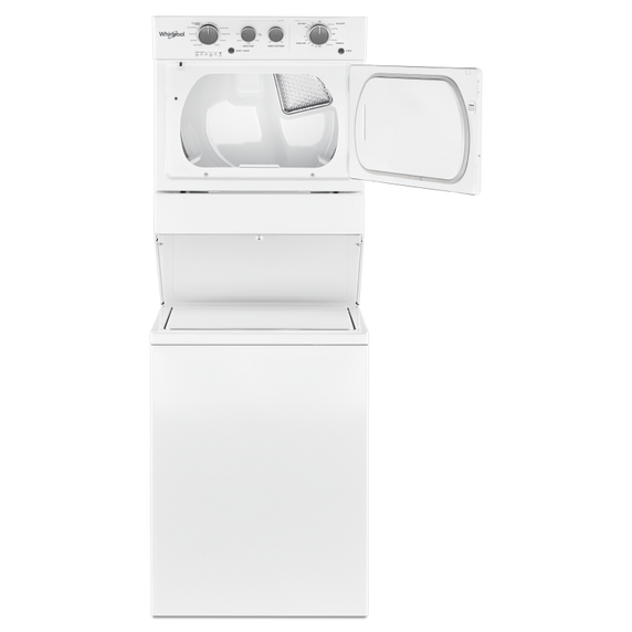 Whirlpool® 3.5 cu.ft Gas Stacked Laundry Center 9 Wash cycles and AutoDry™ WGT4027HW