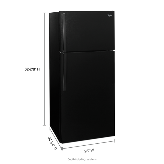 Whirlpool® 28-inch Wide Top Freezer Refrigerator - 14 cu. ft. WRT314TFDB