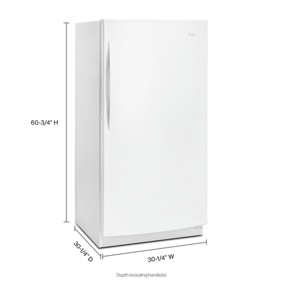 Whirlpool® 16 cu. ft. Upright Freezer with Frost-Free Defrost WZF56R16DW