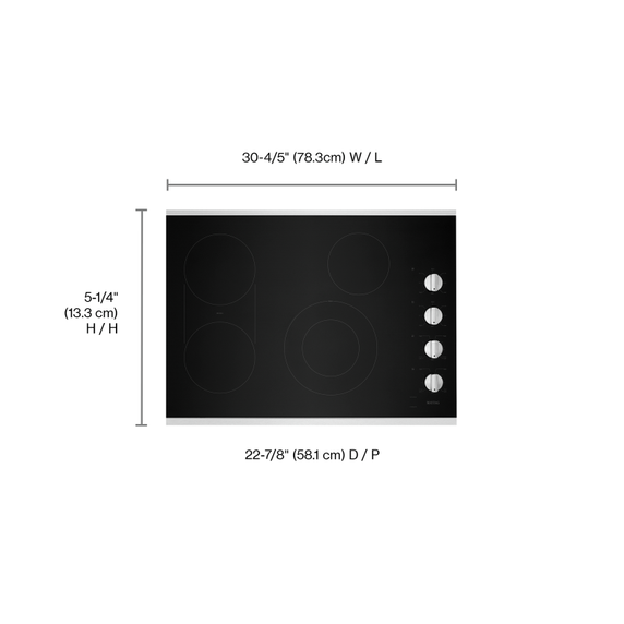 Maytag® 30-Inch Electric Cooktop with Reversible Grill and Griddle MEC8830HS