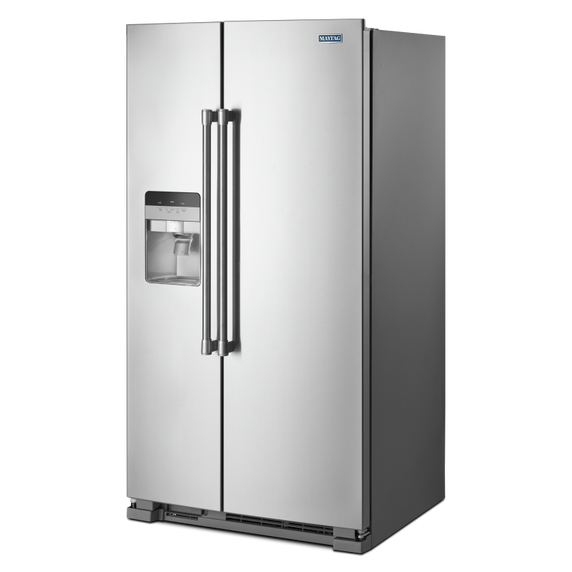 Maytag® 36-Inch Wide Side-by-Side Refrigerator with Exterior Ice and Water Dispenser - 25 Cu. Ft. MSS25C4MGZ