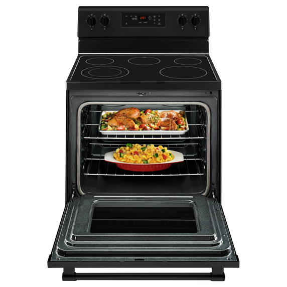 Maytag® 30-Inch Wide Electric Range With Shatter-Resistant Cooktop - 5.3 Cu. Ft. YMER6600FB