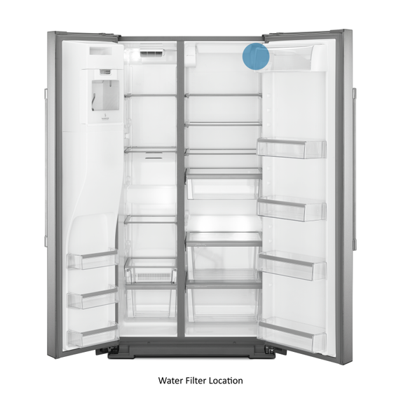 Maytag® 36- Inch Wide Counter Depth Side-by-Side Refrigerator- 21 Cu. Ft. MSC21C6MFZ