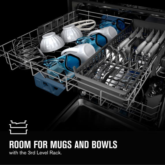 Maytag® Top control dishwasher with Third Level Rack and Dual Power Filtration MDB8959SKB