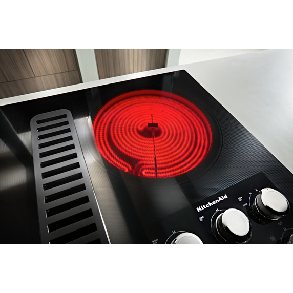 Kitchenaid® 36 Electric Downdraft Cooktop with 5 Elements KCED606GBL