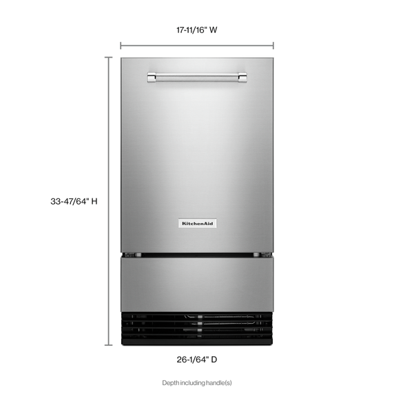 KitchenAid® 18'' Automatic Ice Maker with PrintShield™ Finish KUID508HPS