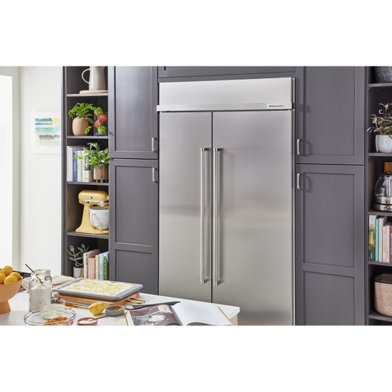 Kitchenaid® 30 Cu. Ft. 48 Built-In Side-by-Side Refrigerator with PrintShield™ Finish KBSN708MPS